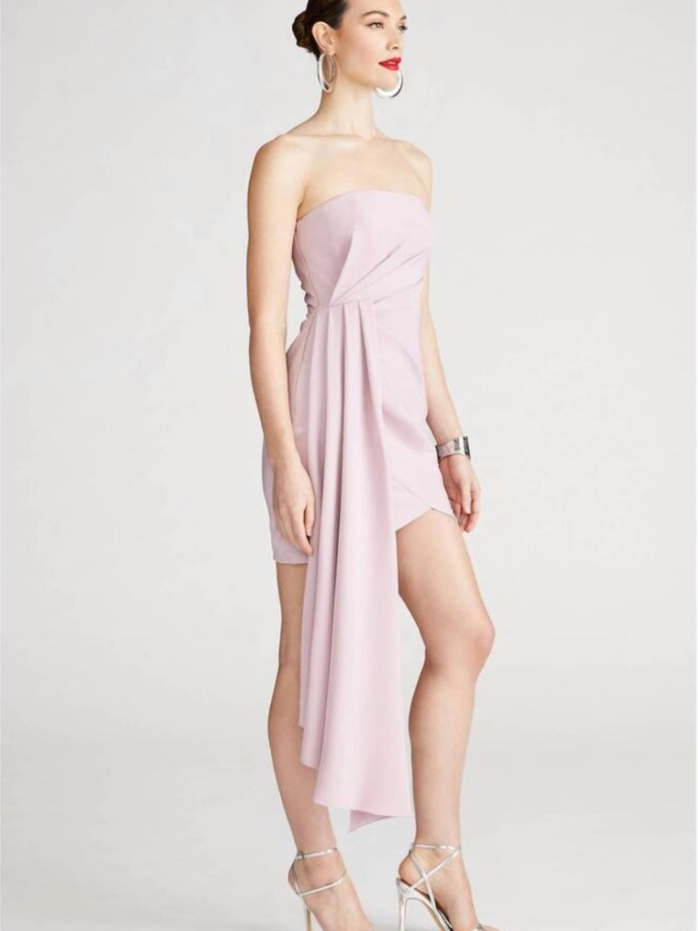 Halston 'Nitara' Strapless Dress in Lilac Purple